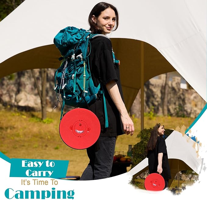 Upgraded Collapsible Stool with Cushion 1000 lbs Capacity &amp 19.7-in High Wider &amp Taller Heavy Duty Portable Telescoping Foldable Seat for Adults Camping Travel Music Festivals Outdoors