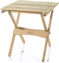 BYER OF MAINE Pangean Folding Wooden Side Table – 18 H x 16 W x 16 D – Folds Flat Ash Wood Table for Camping Patio Porch Balcony and Garden Use