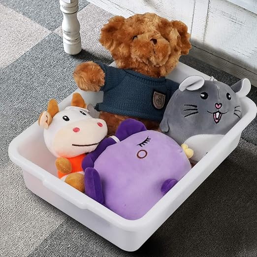 Small Bus Tubs Commercial Set of 4 Plastic Wash Basin 8 Liter