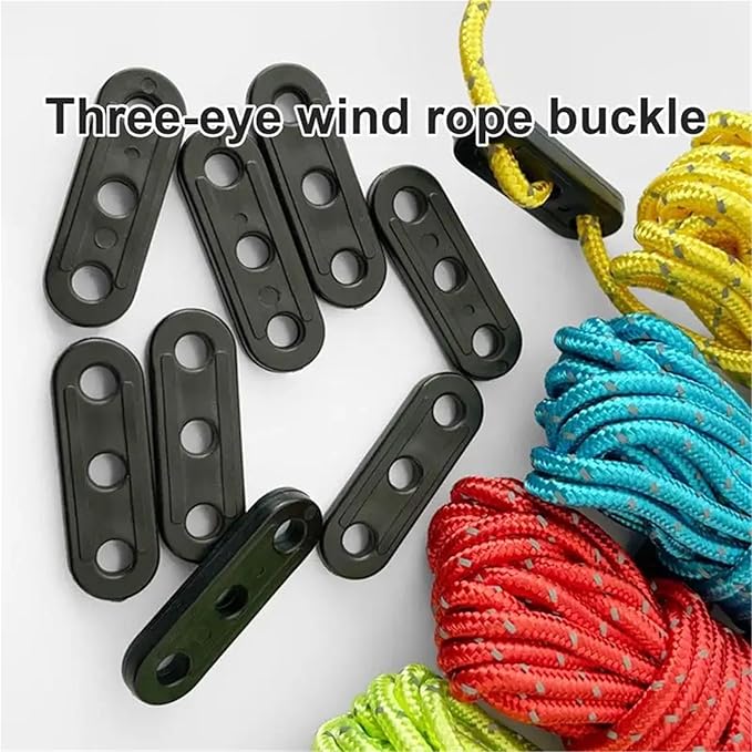 200/400 Pcs Tent Guyline Tensioner - Windproof Fixed Buckle for Camping Hiking &amp Outdoor Canopy Accessories(200pcs)