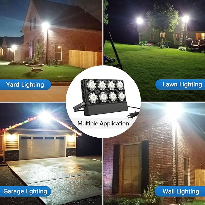 SANSI Outdoor LED Flood Light 350W Equiv. 5000lm Super Bright Security Light LED Work Light 5700K Daylight White IP66 Waterproof Outdoor Lamp Exterior Wall Light for Yard Garage Porch 90-264V