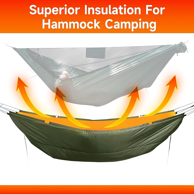 Hammock Underquilt for Camping Hammock Warm Insulation Ultralight 4 Season Under Quilt for Hammocks Portable for Hiking Backpacking