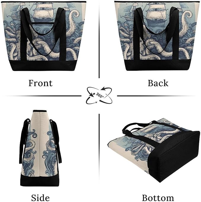 Insulated Shopping BagLarge Reusable Cooler Bags And Friends Printed Foldable Shopping BagTravel Waterproof Shoulder Bag