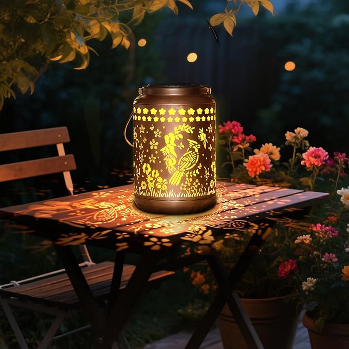 Cardinal Solar Lantern Outdoor Cardinal Decor Garden Decor Waterproof Light Hanging Solar Lights Yard Decor Christmas Gifts Gifts for Women Gifts for Mom Gifts for Grandma