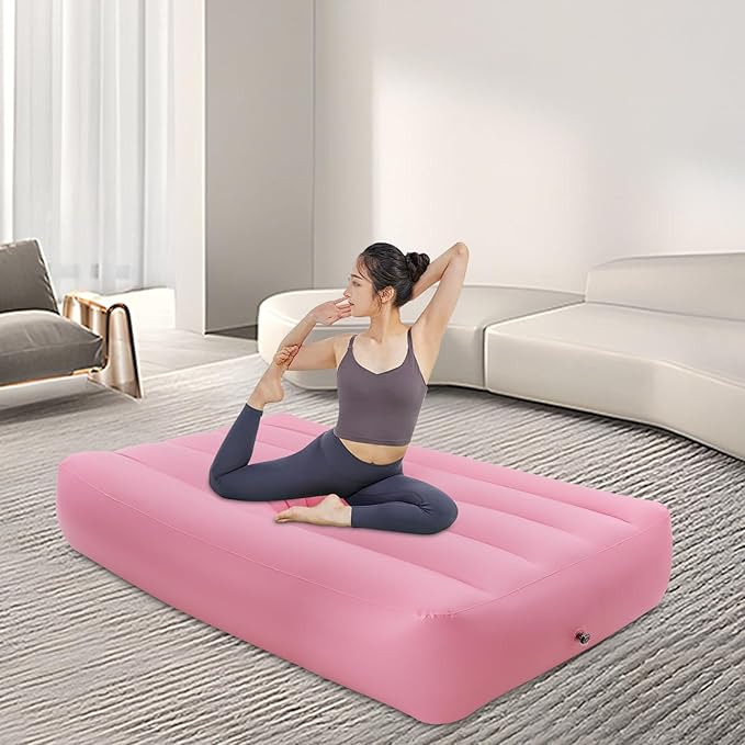 BBL Bed After Surgery for Sleeping PVC Inflatable Mattress with Hole for Post-Surgery Recovery Ergonomics PVC Air Bed with Pump for Camping Hiking Travel Pool Home Guest Use