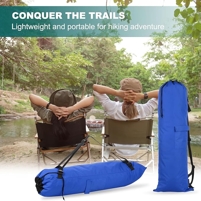 PATIKIL Foldable Camp Chair Replacement Bag Camping Chairs Folding Chair Carry Bag with Adjustable Shoulder Strap for Outdoor Camping Fishing Storage Blue