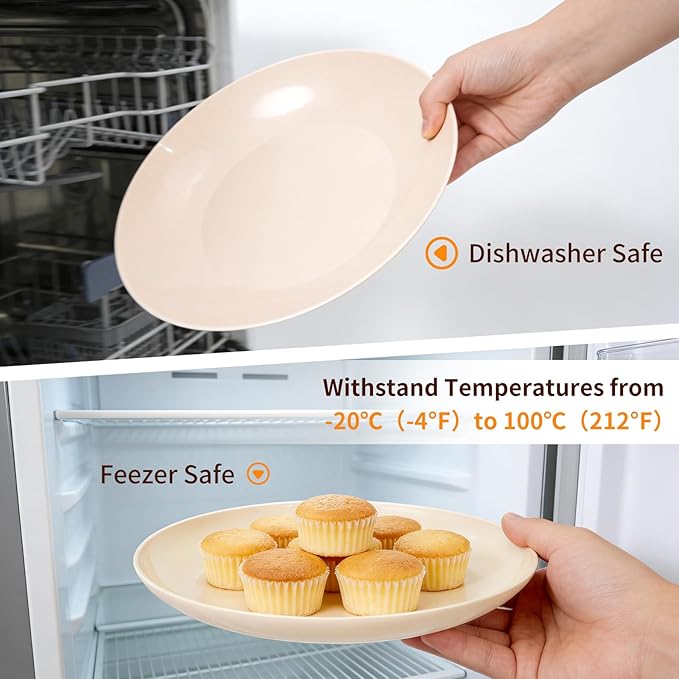 Camping Dishes Picnic Set Camping Plates Cups and Bowls Set 31 PCS Plastic Dish Set for 4 Portable Dinnerware Set for BBQ RV Travel Dorm Camping Mess Kit Picnic Essentials Not Microwave Safe