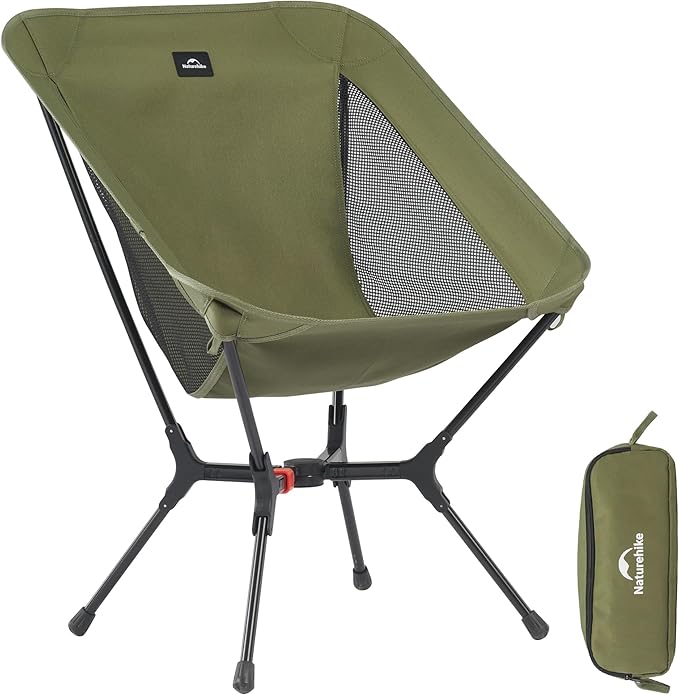 Naturehike YL01 Snap Camping Chair 1 Second Setup Frame 441lb Capacity Camp Chair Portable &amp Lightweight Backpacking Chair