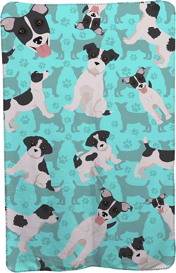 Caroline's Treasures MLM1027TBLT Jack Russell Terrier Soft Travel Blanket with Bag Airplane Blanket Indoor Outdoor Camping Blanket for Traveling Picnics Beach Trips Concerts