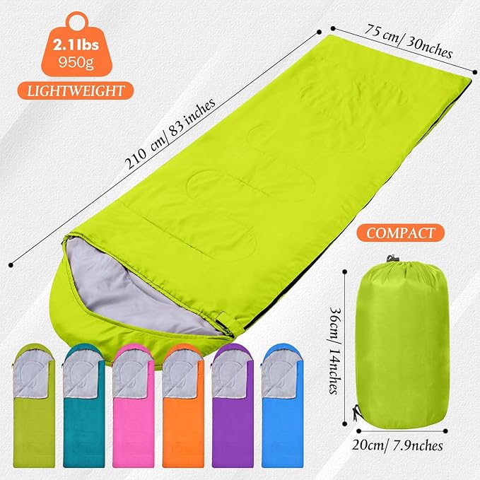 Macarrie 6 Pack Bulk Sleeping Bags for Homeless Donation 0 Degree Waterproof Sleeping Bags with Compression Sack for Adults Winter Cold Weather Care Camping Hiking Emergency
