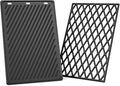 onlyfire Cast Iron Griddle Replacement for Weber 7638 Grill Cooking Grate and Grill Griddle for Spirit I &amp II 300 Series