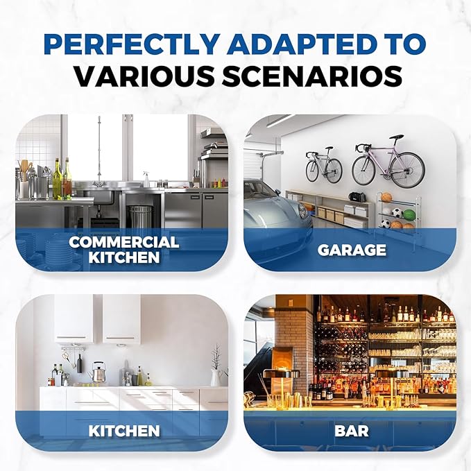 Profeeshaw Stainless Steel Microwave Shelf 24x24 Heavy Duty Wall Mounted Floating Shelf NSF Certified Appliance Rack for Commercial &amp Home Kitchens Restaurants Hotels Bars