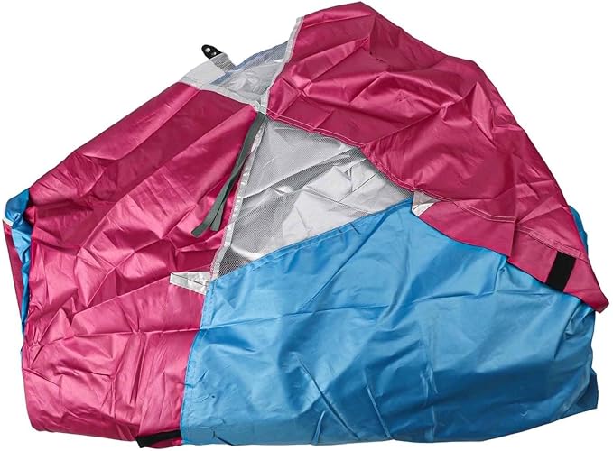 Ultralight Backpacking Tent Single Person Double Door Camping Shelter with Waterproof Oxford Fabric Fiberglass Poles Mesh Ventilation Screen Rain Fly Carry Bag for Outdoor Hiking