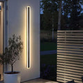 Modern Outdoor Wall Light 71 Inch 3000K-6000K Dimmable Outdoor Wall Lights IP65 Waterproof Black Exterior Sconces Wall Lighting for House Porch Garage Patio Garden