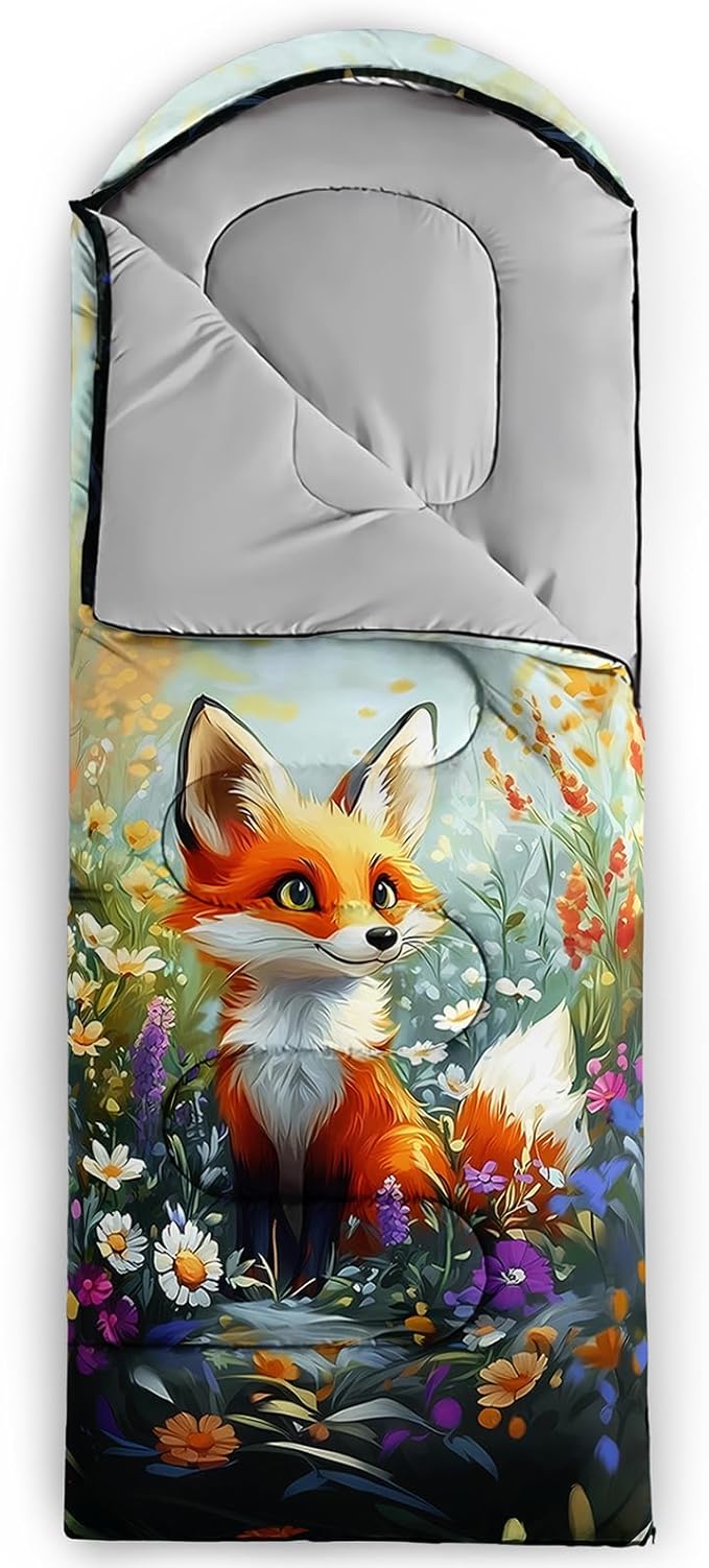 AILONEN Outer Space Astronaut Camping Sleeping BagsLightweight &amp Waterproof3 Season Warm &amp Cool WeatherCartoon Sleeping Bags for KidsBoys Girls TravellingOutdoors