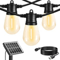 SUNTHIN 100ft Solar String Light Outdoor USB Rechargeable Patio Solar Outdoor Lights with Waterproof &amp Shatterproof 30 LED Bulbs for Backyard Porch Garden Pool Party Camping