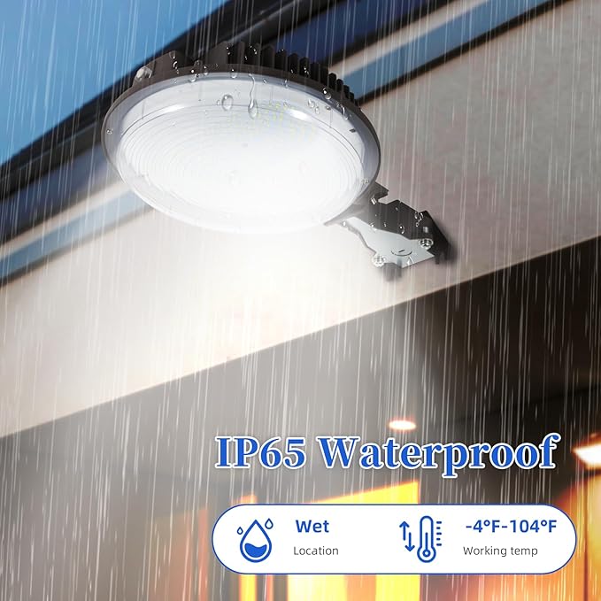 120W LED Barn LightDusk to Dawn Outdoor Lighting with Photocell and Mount arm 5000K Daylight 15600LMIP65 Waterproof Adjustable Angle Outdoor Flood Light for Yard Garage Securtity Area