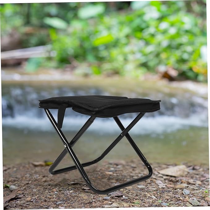 Milisten Folding Chair for Garden Multi-Purpose Oxford Camping Footstool Compact Hiking Stool