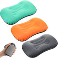 Yulejo 3 Pcs Inflatable Camping Travel Pillow Ultralight Portable Backpacking Pillow for Neck Lumbar Support Camp Hiking Sleeping 3 Colors
