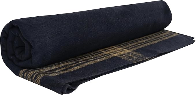 Rothco Striped Outdoor Wool Blanket – Heavyweight Warm and Comfortable Emergency Cover