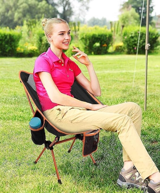 Camping Chair - Folding Outdoor Chair Lightweight Breathable Mesh Portable 230lbs Capacity Ideal(Blue)