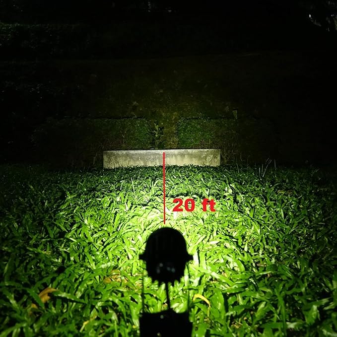 4-Spotlight Mini 50X Solar-Powered LED Spotlight (Warm White LED) Black Finish Outdoor Garden Yard Landscape Downlight