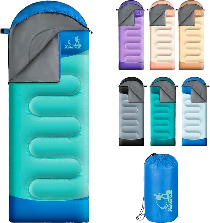 Sleeping Bags for Adults Kids - 3 Season Cold&ampWarm Weather Waterproof Camping Sleeping Bags - Lightweight Sleeping Bags for Camping Hiking Outdoor Travel
