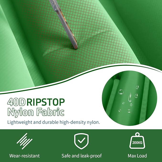 Ultralight Backpacking Sleeping Pad for Camping with Inflatable Neck Camping Pillow Lightweight Inflatable Sleeping Pad for Adults Portable for Hiking Car Travel - Durable &amp Comfortable