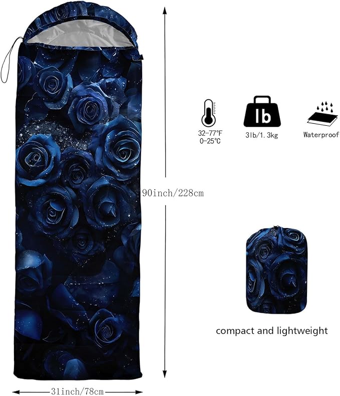 Kids Sleeping Bag for Boys GirlsBohemian Cowboy Print-Lightweight Warm Portable Outdoor Indoor-Waterproof Cold Weather Resistant Sleeping Bag for Camping Hiking