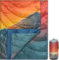 zzlamb Camping Blanket for Cold WeatherOutdoor Puffy Blanket Portable Down AlternativeWindproof Warm Cloak with SnapsCozy Quilt Backpacking Picnic RV Travel Plane Car Hammock Beach Climbing