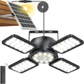 Solar Shed Light Outdoor Indoor Upgrade 1200LM 174LED 4 and 1 Heads Motion Sensor Pendant Light Solar Lights with 5 Lighting Modes Remote Control IP65 Waterproof for Barn Patio Gazebo Shop