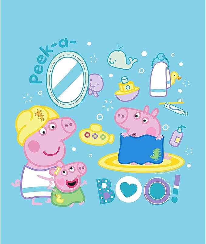 CafePress Peppa Pig: Bath Time 50 x 60 Water-Resistant Outdoor Blanket
