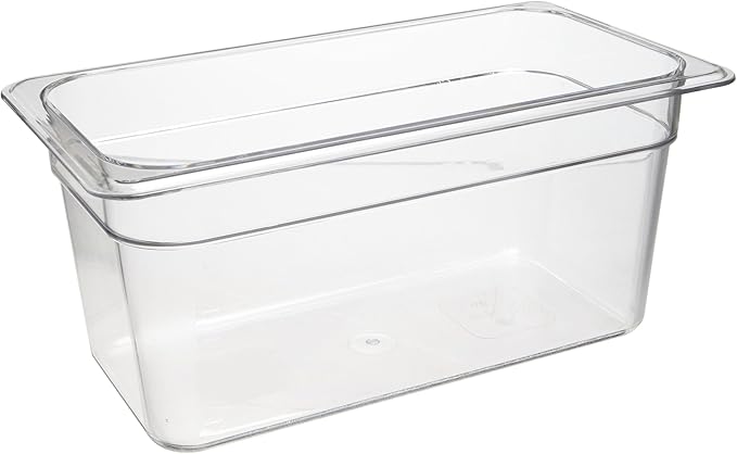 Cambro 36CW 5.6 qt Capacity 12-3/4 Length x 6-15/16 Width x 6 Depth Camwear Clear Polycarbonate Third Size Food Pan