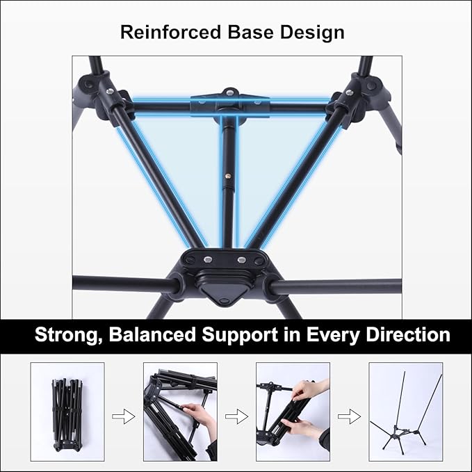 Wildhiker Portable Compact Folding Camping Chairs – Lightweight High Back with Pillow Deep Recline ArmPads Side Pockets-for Motorcycle RV Backpacking Travel Festival – Black