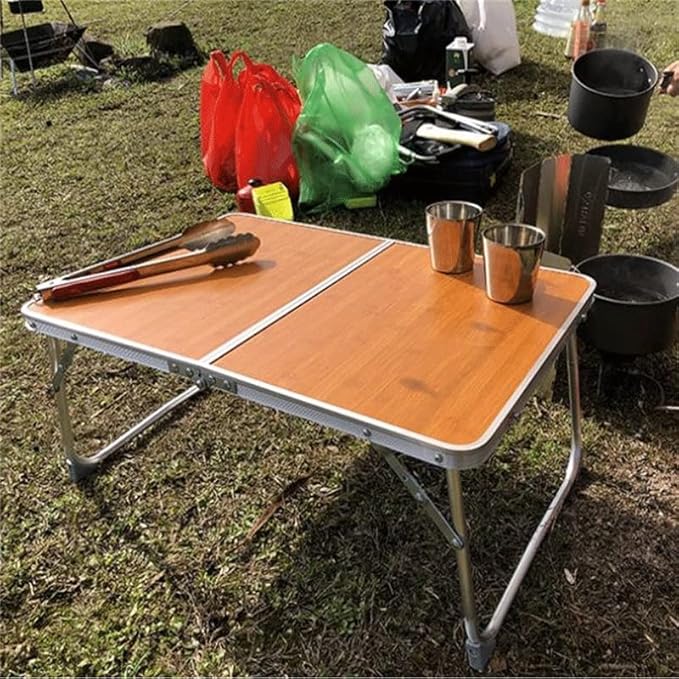 Portable Outdoor Folding Table Camping Hiking Fishing Picnic Table Waterproof Folding Table (D 61cm*40.5cm*27cm)