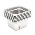 6 Pack Hotel Pans 1/6 Size 4 Deep NSF Commercial Stainless Steel Pan Steam Table Pan Catering Food Pans