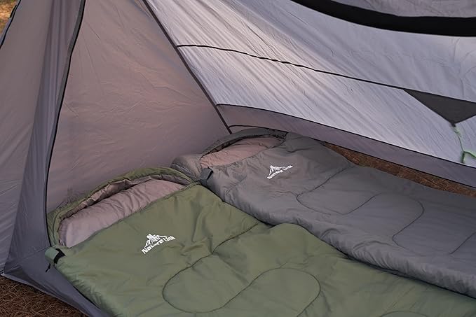 Lightweight Sleeping Bag 2.43lbs Backpacking Sleeping Bag 46℉-59℉ Nylon Shell and Lining Waterproof Compact Ultralight Sleeping Bag for Backpacking Camping Hiking