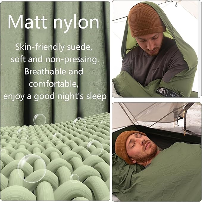 Sleeping Bag Liner Ultra-Light Ultralight Washable Sleeping Bag Liner Lightweight Adult Sleep Sack &amp Travel Sheets for Backpacking Hotel Camping Hostels