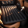 Thickened Inflatable Car Bed Air Mattress with Safety Side Wedge/Built-in Air Pump &amp 2 Pillows/Back Seat Camping Sleeping Pad for SUVs and Sedans/Portable Foldable Airbed for Travel/Black