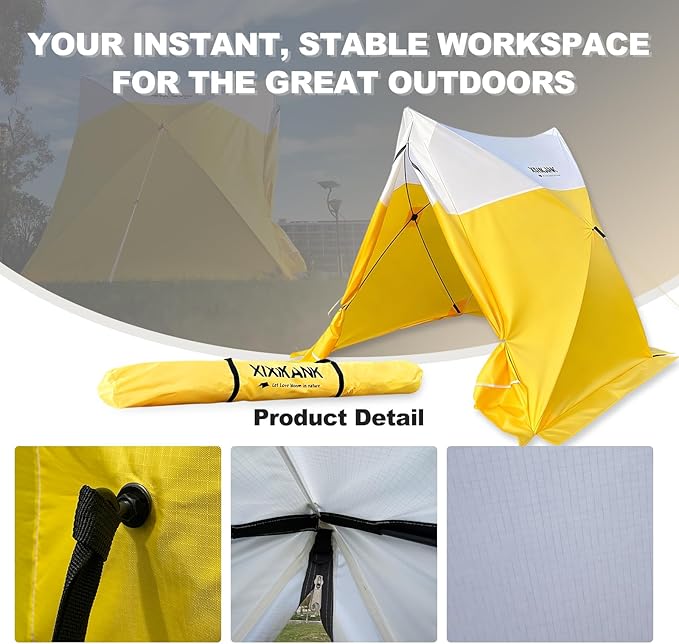 Instant Pop-Up Emergency Shelter 30-Second Setup All-Weather Work Tent for Disaster Relief First Aid Outdoor Survival &amp Worksites Waterproof &amp Windproof 6.6ft x 6ft x 6.2ft