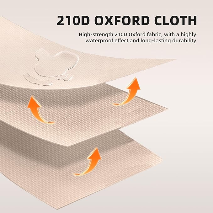 Donext Inflatable Camping Tent 4-Season Glamping Tent with Stove Jack Mesh Windows Easy Setup Windproof Cotton Outdoor Tent with Hand Pump