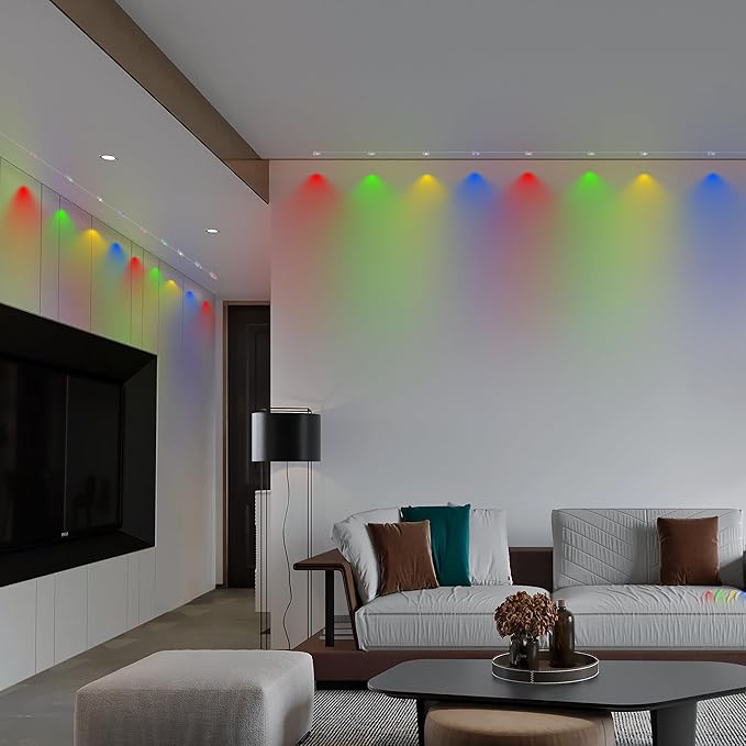 Permanent Christmas Outdoor Lights50ft 36LED Eaves Lights with Remote8 Modes Waterproof Outdoor Eave Connectable Christmas String Lights for Indoor Party (Multi-Colored) (Multicolor)