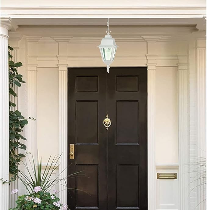 Nuvo Lighting 60/487 Traditional One Light Hanging Lantern from Briton collection in White finish