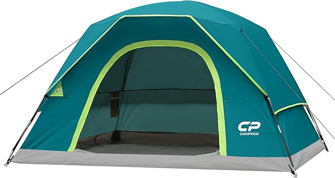 Tents for Camping 4 Person Tent Waterproof Windproof Double Layer Camping Tent Easy Setup Dome Tent with Large Mesh Windows &amp Wider Door for Outdoor Camping &amp Hiking
