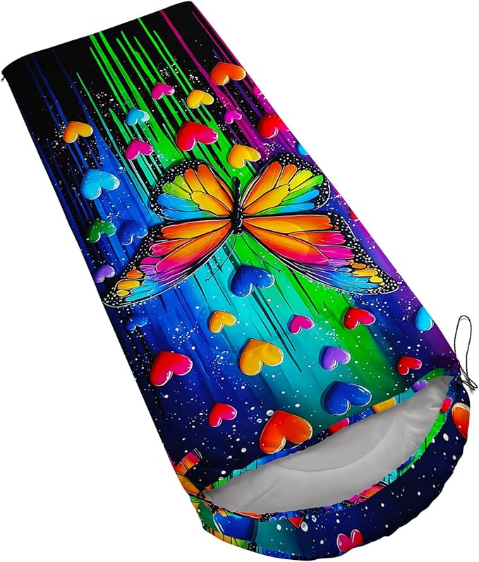 AILONEN Cartoon Camping Sleeping Bag for Boys Girls AdultsLightweight &amp Waterproof3 Season Warm &amp Cold WeatherPortablePrinted Sleeping BagTravelingCampingHiking