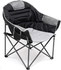 SUNNYFEEL Oversized Camping Chair Heavy Duty 500 LBS Portable Folding Chairs Black Large Sofa Chair for Beach Trip Picnic Lawn Outdoor Camp Chair for Adults &amp Carry Bag