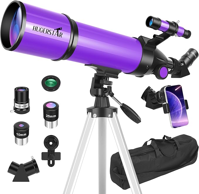 Telescope Telescope for Adults &amp Kids &amp Astronomy Beginners 80mm Aperture 600mm Portable Refractor Telescopes Fully Multi-Coated Optics with AZ Mount Tripod Phone Adapter and Moon Filter
