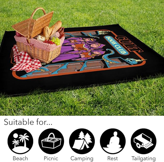LOGOVISION Steven Rhodes Cult Book Club Outdoor Blanket for Picnic Beach Camping Park Tailgate 50x60