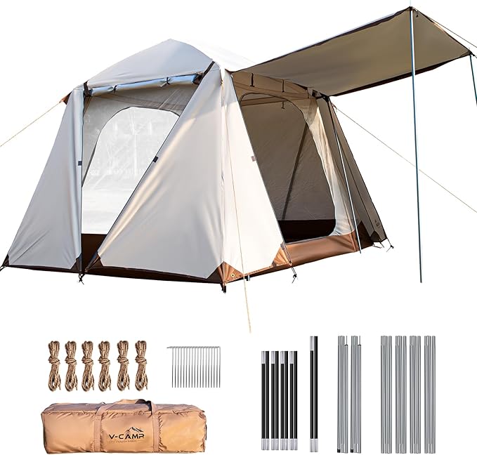 Tents for Camping 4 Person Tents Waterproof Easy Setup Double Layer Family Camping Tent
