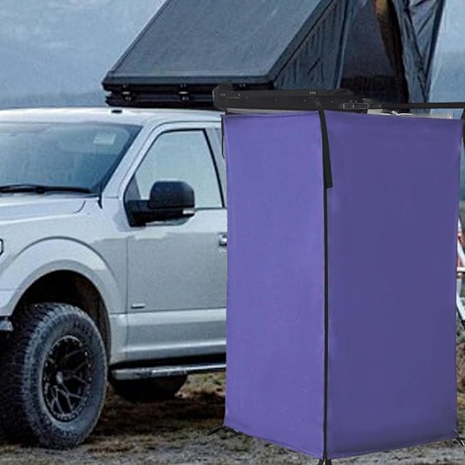 Vehicle Side Shower Tent Privacy Shelter Bathroom Outdoor Changing Dressing Room Restroom Shower Room for Beach Van Lands Deep Blue